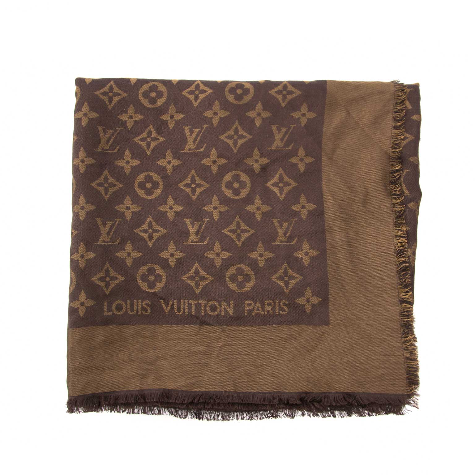 Acheter en ligne chez Labellov Louis Vuitton Brown Monogram Scarf