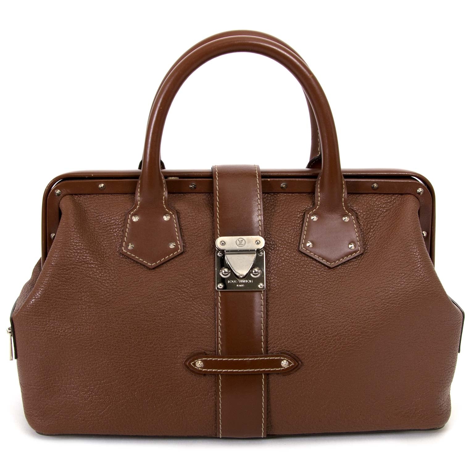louis vuitton brown suhali l'ingenieux doctor bag now for sale at labellov vintage fashion webshop belgium