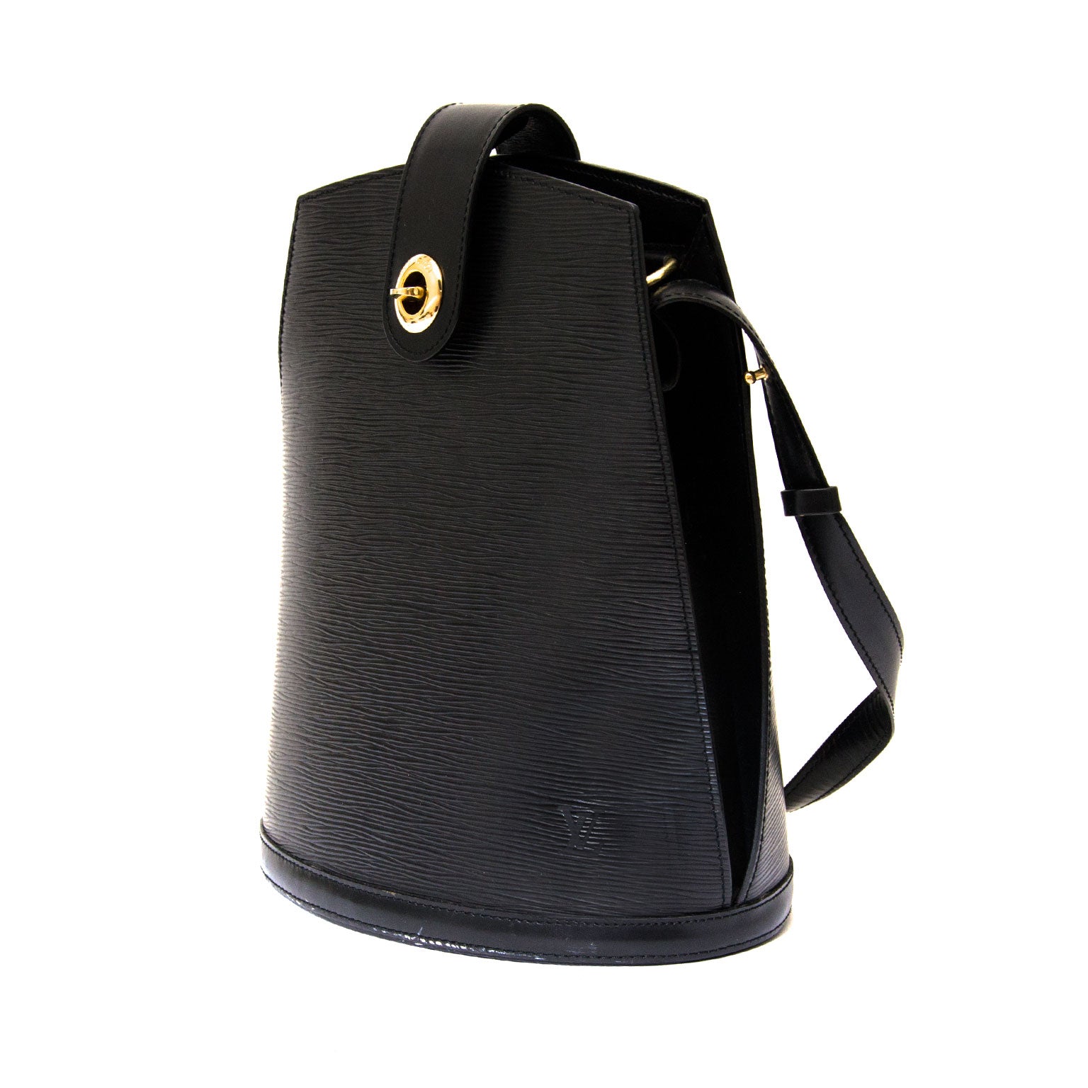 louis vuitton cluny Black Bucket Bag secondhand authentic safe online shopping webshop Antwerp Belgium LABELLOV fashion style high end luxury labels designer brands