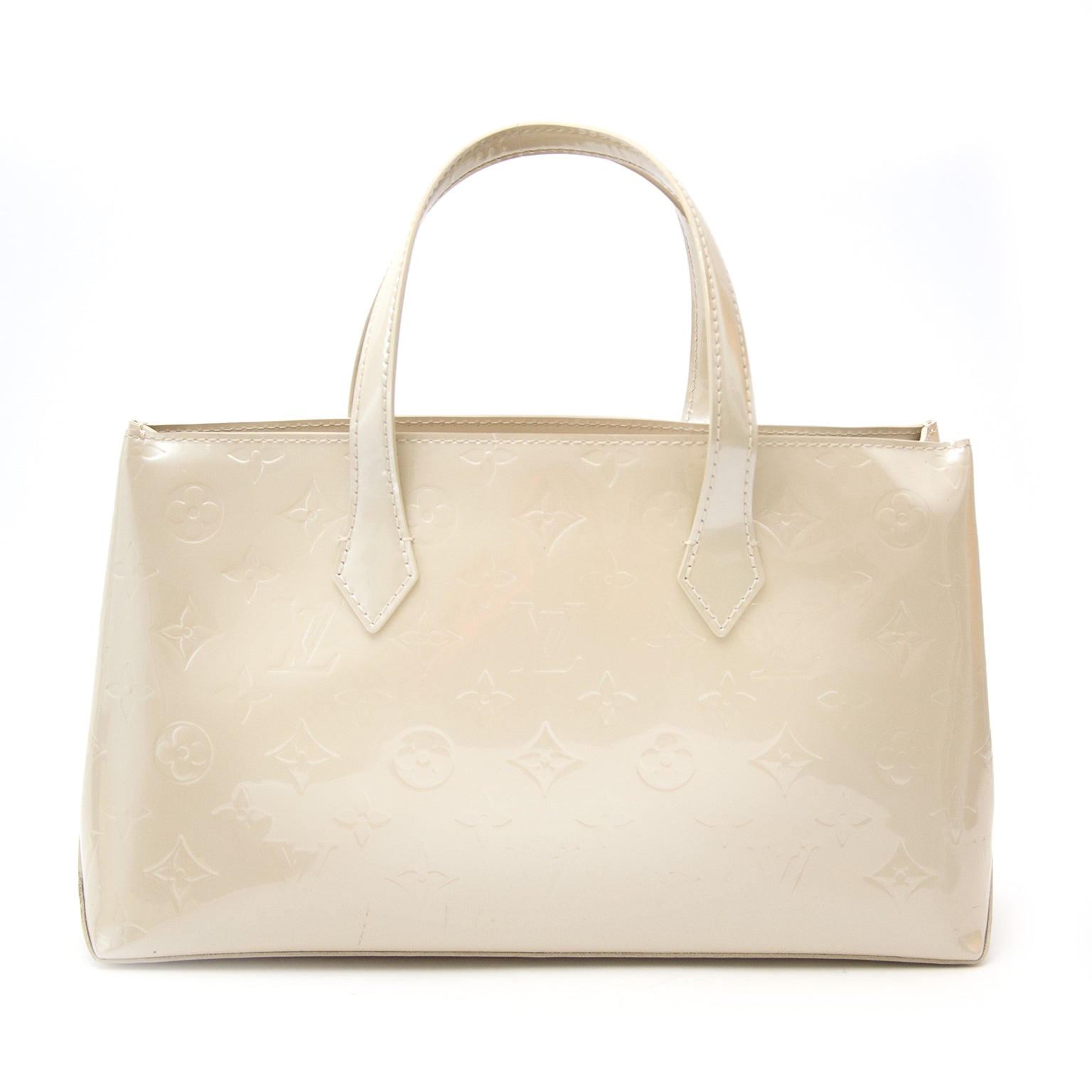 Louis Vuitton Monogram Vernis Wilshire Boulevard Blanc Corail Handtasche heute online auf labellov.com gegen den besten Preis.