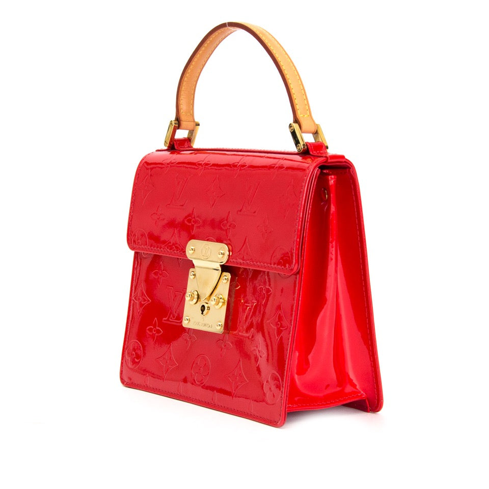 Louis Vuitton Red Monogram Vernis Spring Street Tote Bag