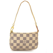Louis Vuitton Damier Azur Mini Pochette Bag 'Buy authentic secondhand Louis Vuitton pochettes at the right price at LabelLOV, safe and secure online shopping. Koop authentieke tweedehands Louis Vuitton tasjes aan de juiste prijs bij LabelLOV.'