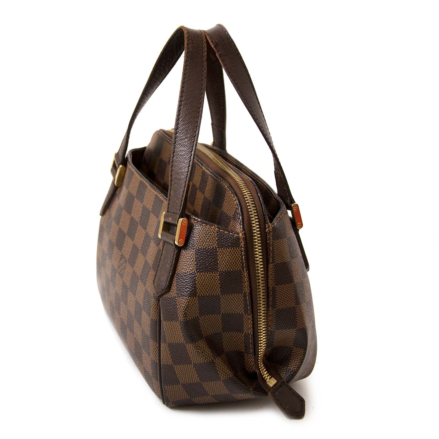 veilig online shoppen bij labellov vintage mode webshop met damier ebène tassen