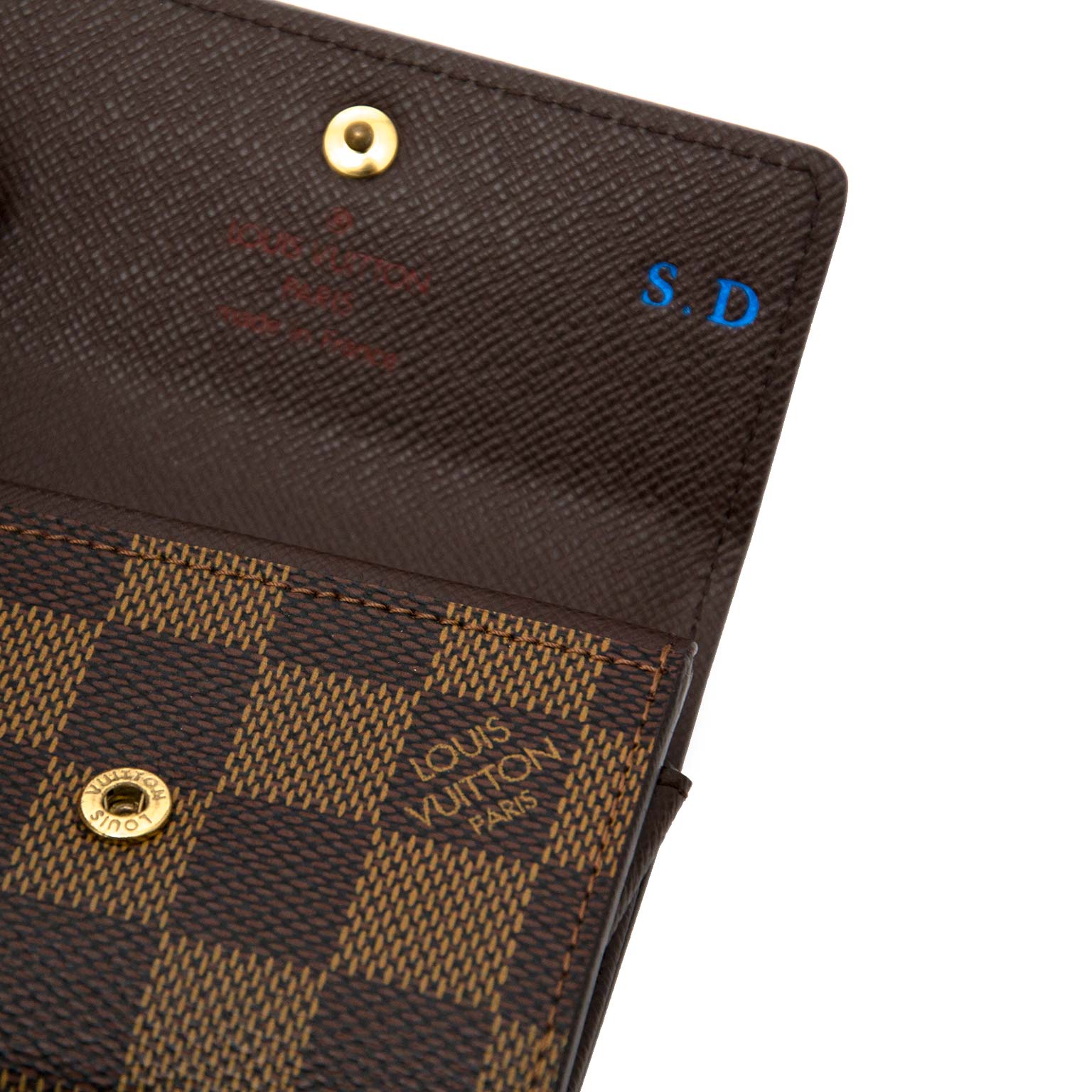 Louis Vuitton Damier Coin Purse with initals