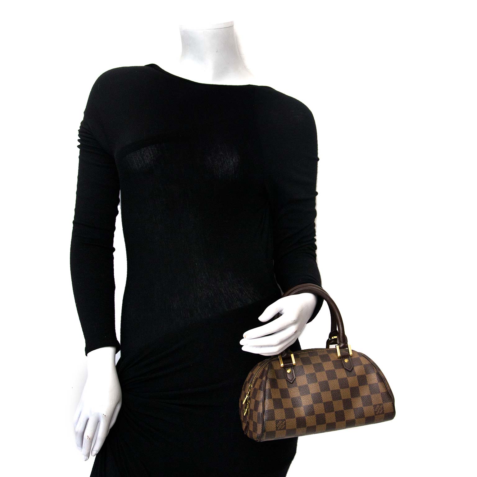 Buy your designer bags Louis Vuitton Damier Ebene Bowler Bag Mini for sale at Labellov secondhand