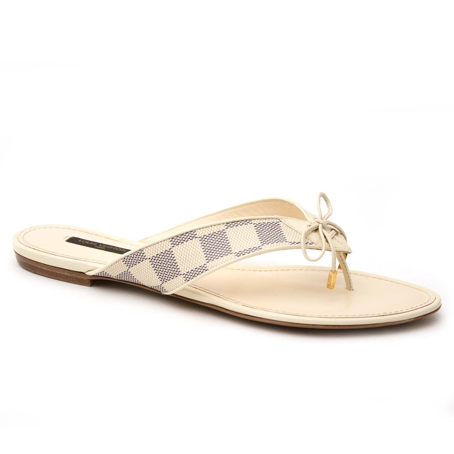 buy safe and secure online at labellov.com louis vuitton damier azur flats 100% authentic