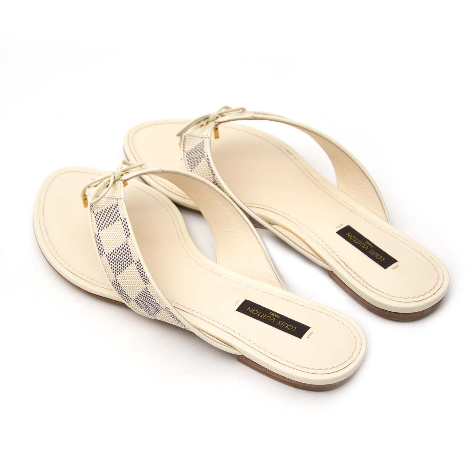 louis vuitton damier azur flat now online at labellov.com for the best price
