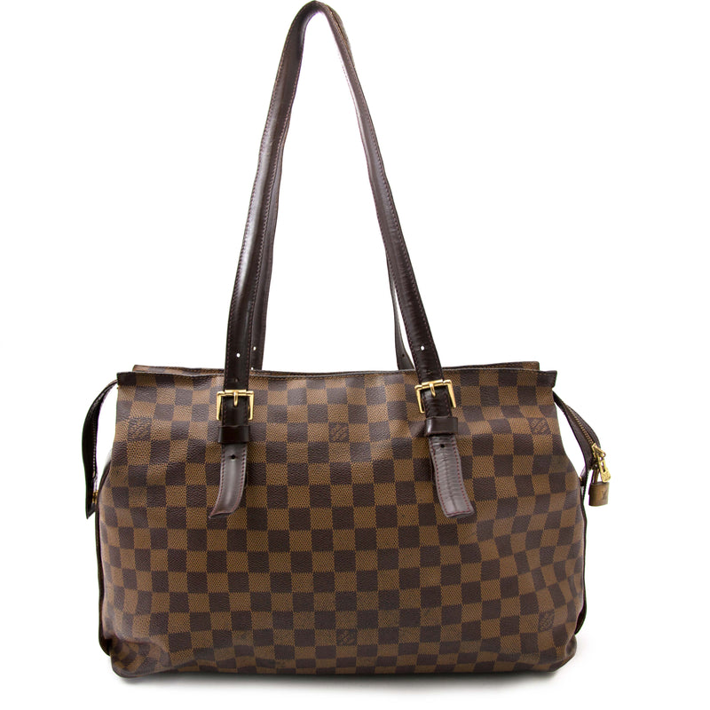 worldwide webshop belgium 100% authentic Louis Vuitton Damier Shopper