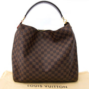 shop safe online your seocndhand Louis Vuitton Damier Ebene Portobello GM