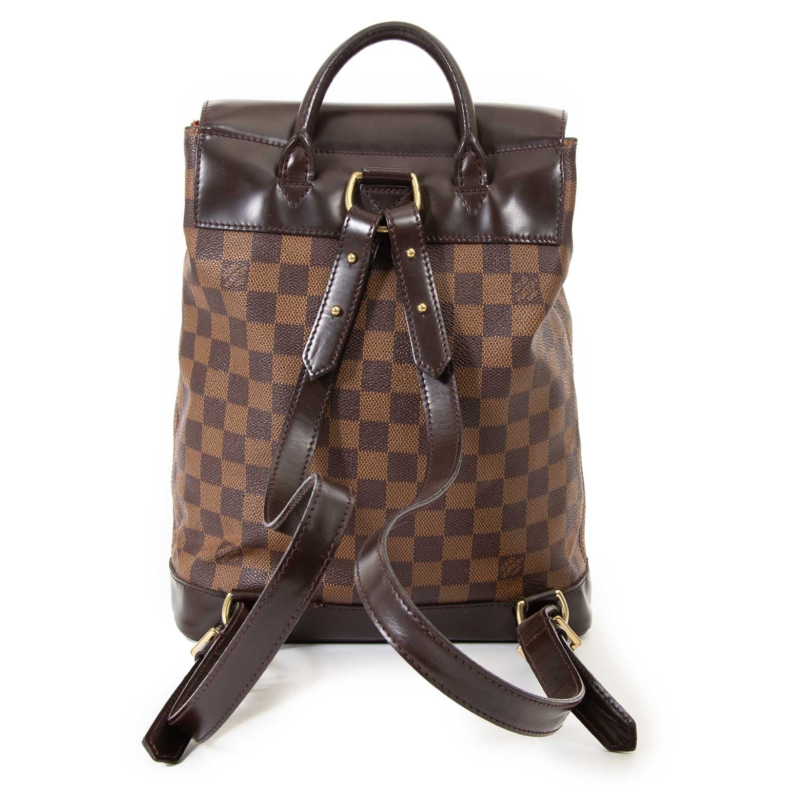 louis vuitton soho damier ebene rugzak nu te koop bij labellov vintage mode webshop belgië