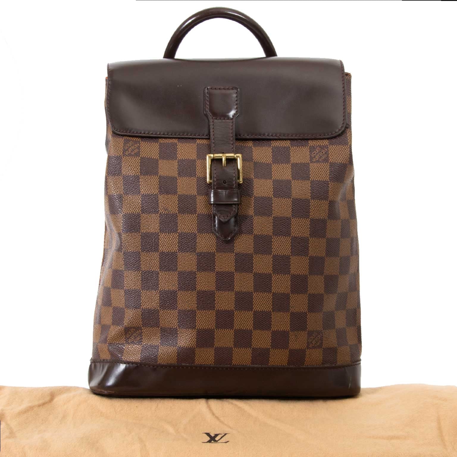 louis vuitton soho damier ebene rugzak nu te koop bij labellov vintage mode webshop belgië