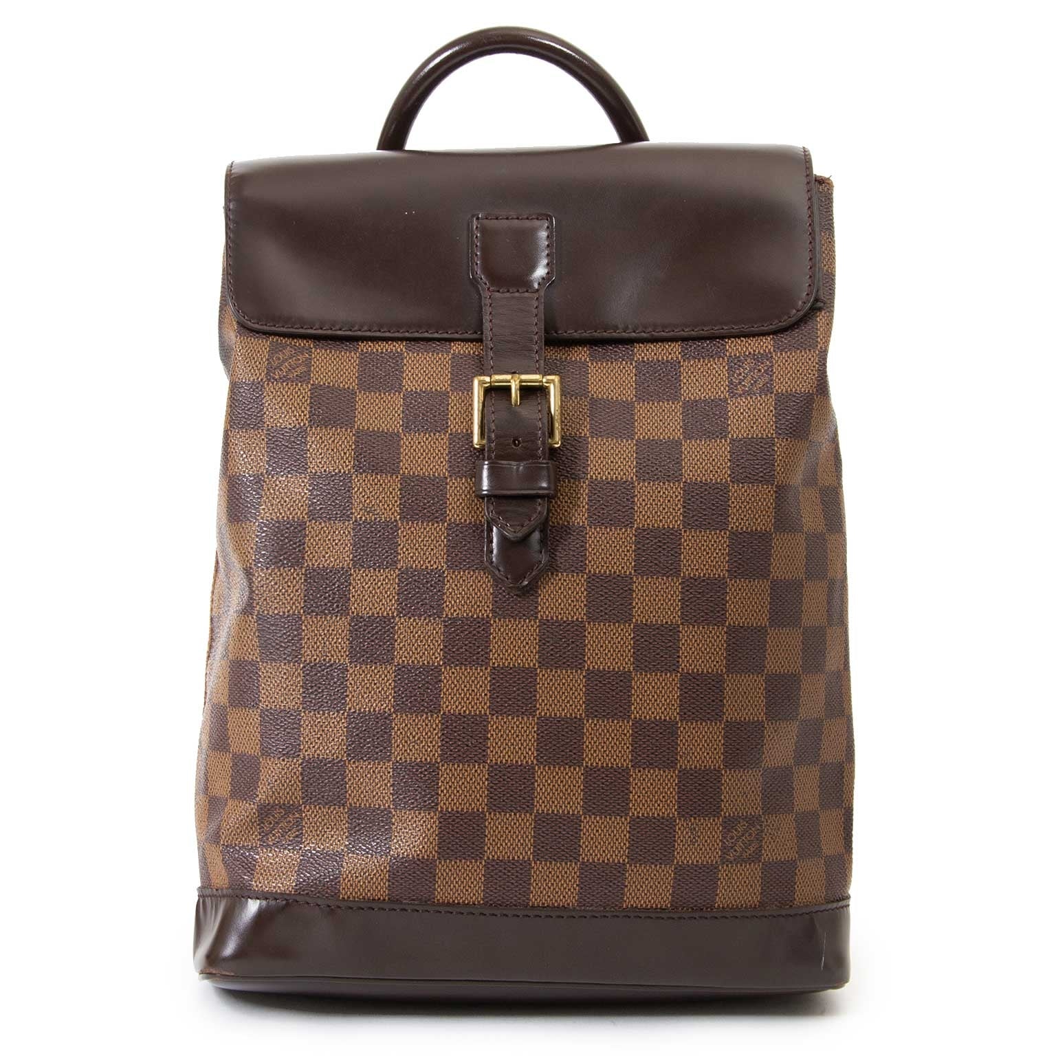 louis vuitton soho damier ebene backpack now for sale at labellov vintage fashion webshop belgium