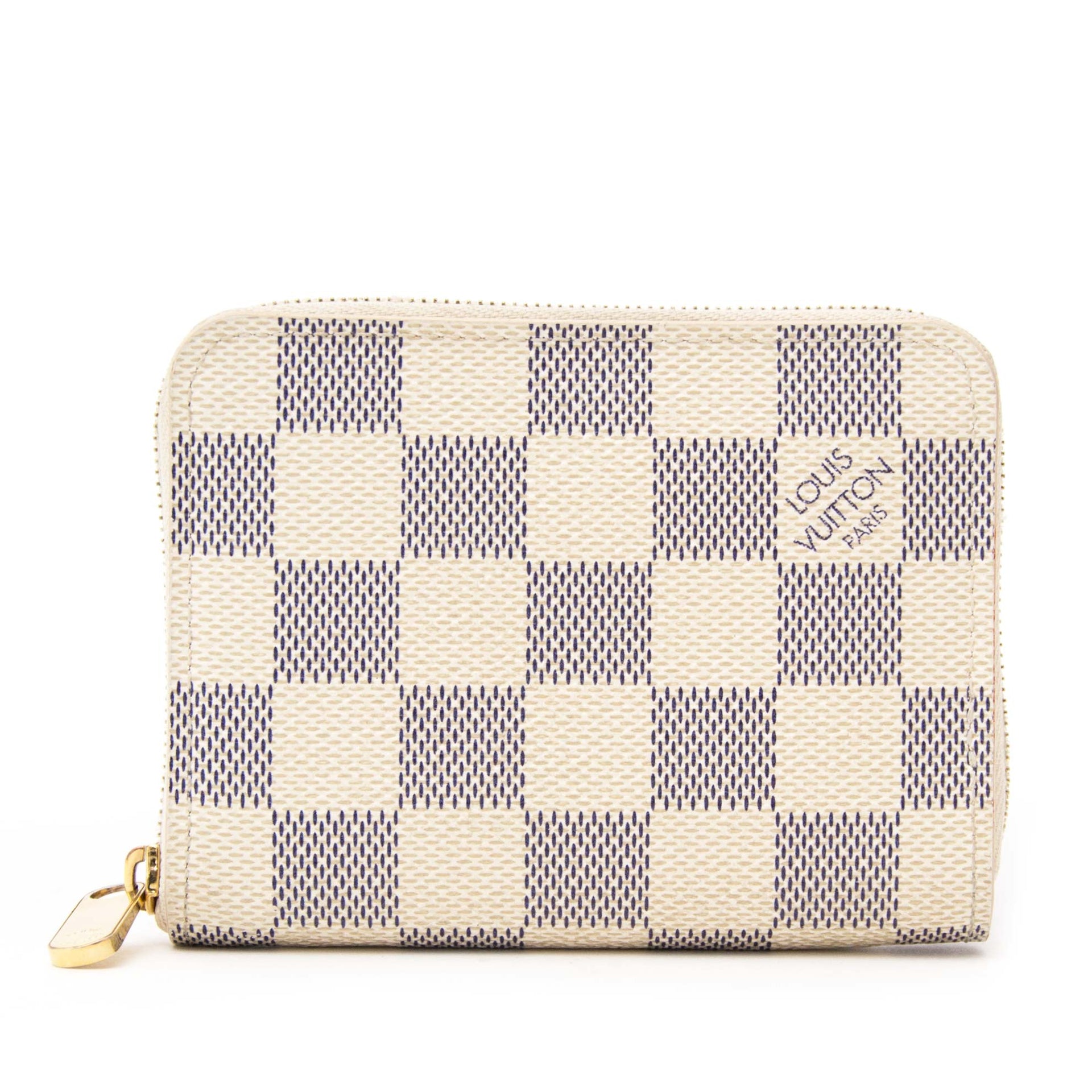 Louis Vuitton Zippy Coin Portemonnee Damier Azur Canvas