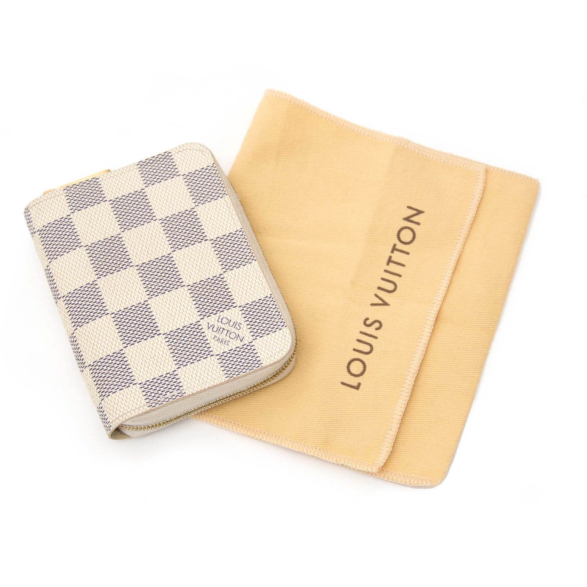 Louis Vuitton Zippy Coin Portemonnee Damier Azur Canvas