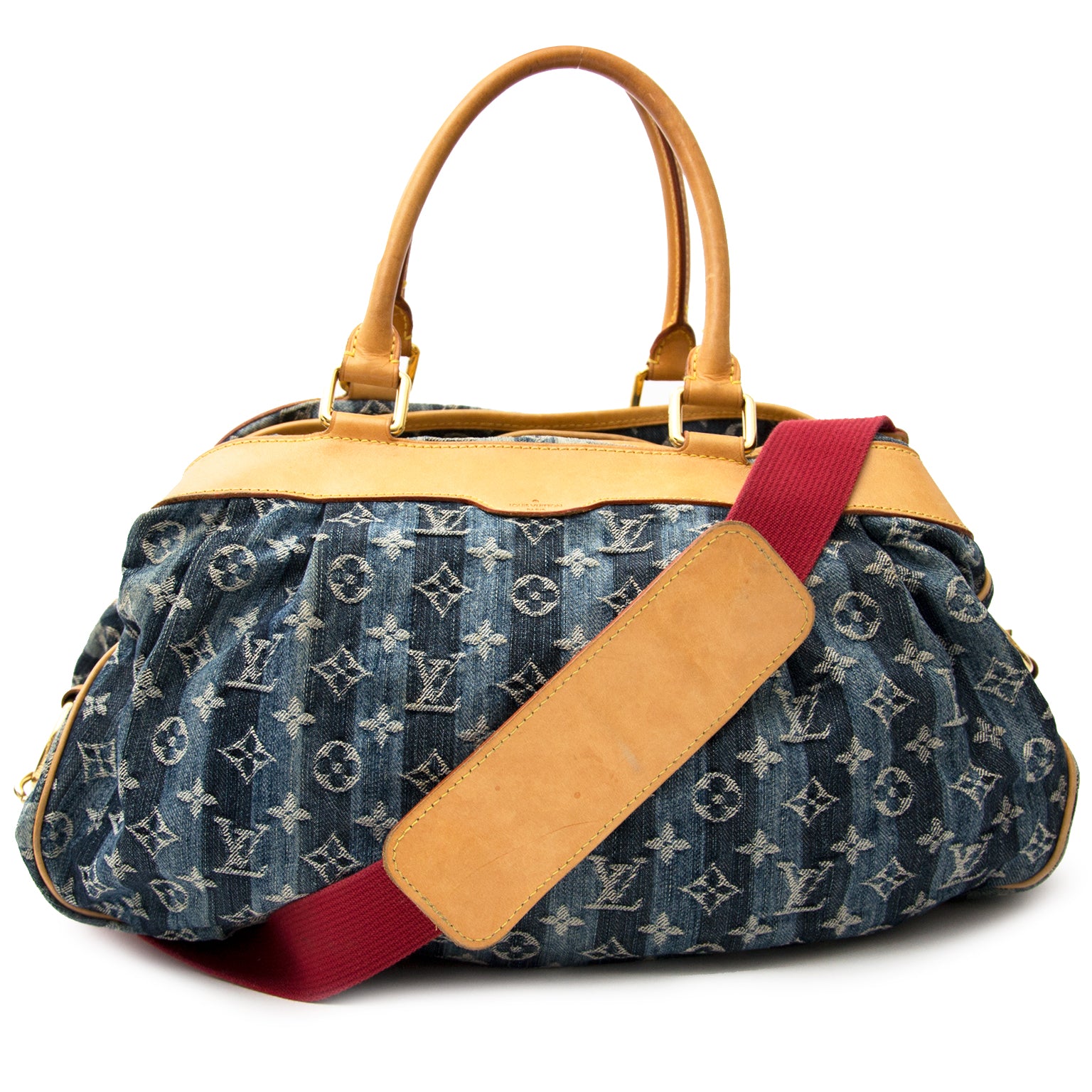 Louis Vuitton Denim Cruise Cabas Raye GM luxe merken winkelen Antwerpen, België