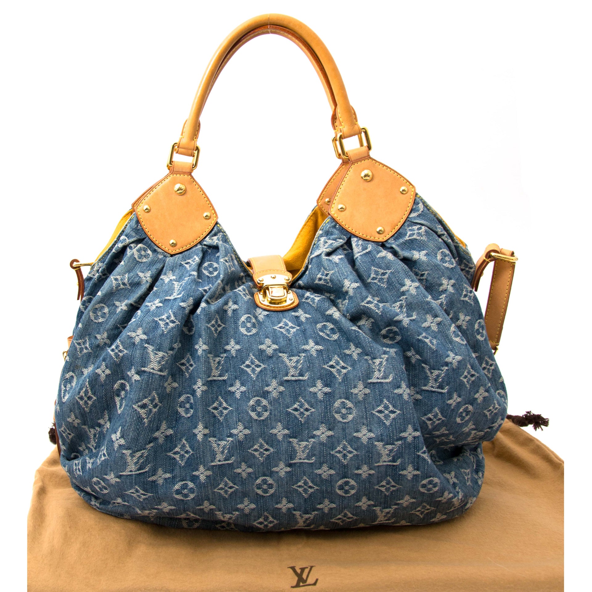 shop safe online your secondhand Louis Vuitton Blue Monogram Denim Surya XL