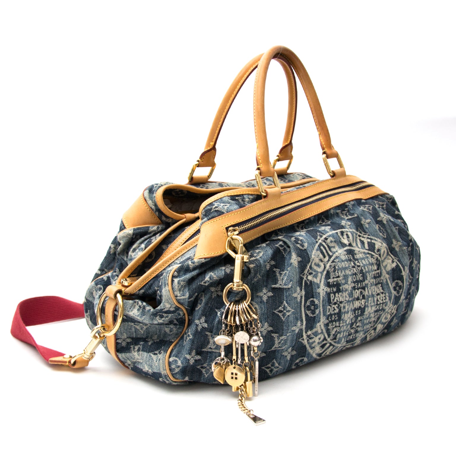 The Louis Vuitton Denim Cruise Cabas Raye GM at the best price 2017