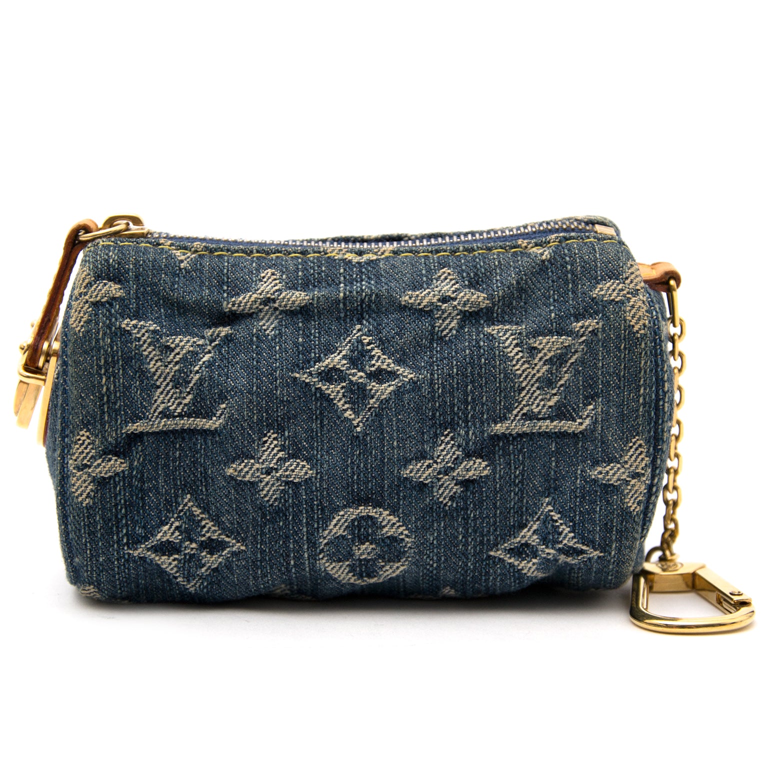 acheter en ligne pour le meilleur prix main Louis Vuitton Denim Mini Speedy Charm