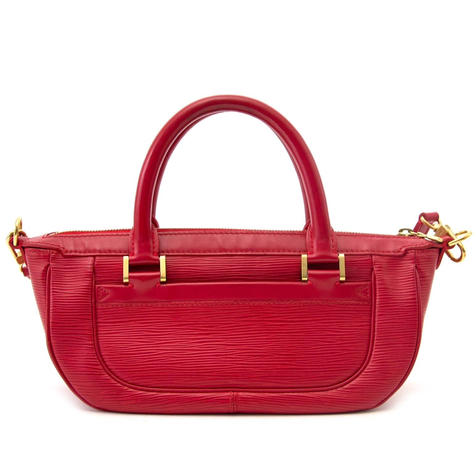 Louis Vuitton Dhanura Red PM Epi Leather Buy authentic designer Louis Vuitton LV secondhand bags at Labellov at the best price. Safe and secure shopping. Koop tweedehands authentieke Louis Vuitton tassen bij designer webwinkel labellov.