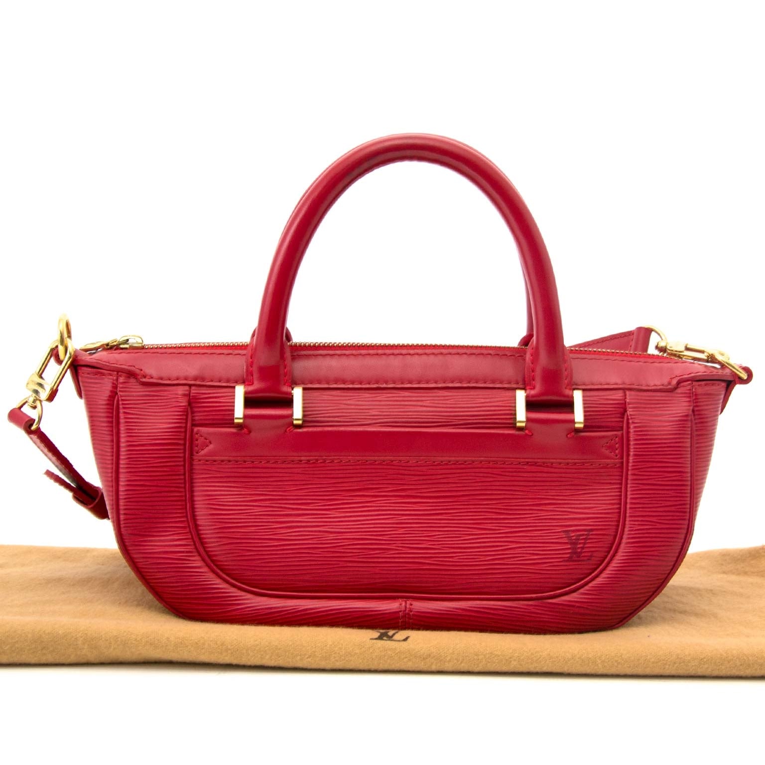Louis Vuitton Dhanura Red PM Epi Leather Buy authentic designer Louis Vuitton LV secondhand bags at Labellov at the best price. Safe and secure shopping. Koop tweedehands authentieke Louis Vuitton tassen bij designer webwinkel labellov.