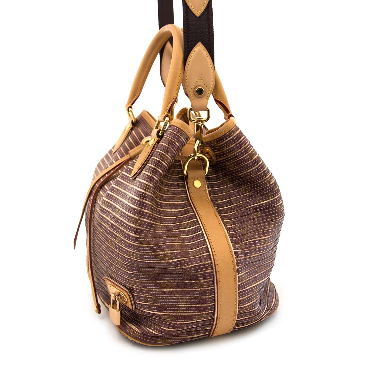 koop tweedehands authentieke Louis Vuitton Monogram Eden Neo Peach Bucket Bag aan goede prijs bij Labellov in Antwerpen
