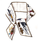 Louis Vuitton Silk Twilly Scarf 'Du Voyage en Auto'