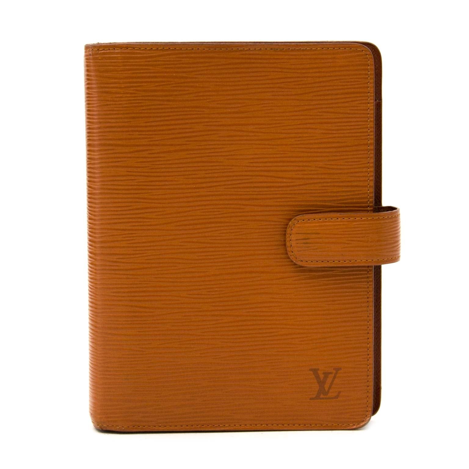 koop Louis Vuitton Brown Epi Leather Medium Ring Agenda Cover bij labellov aan een goede prijs