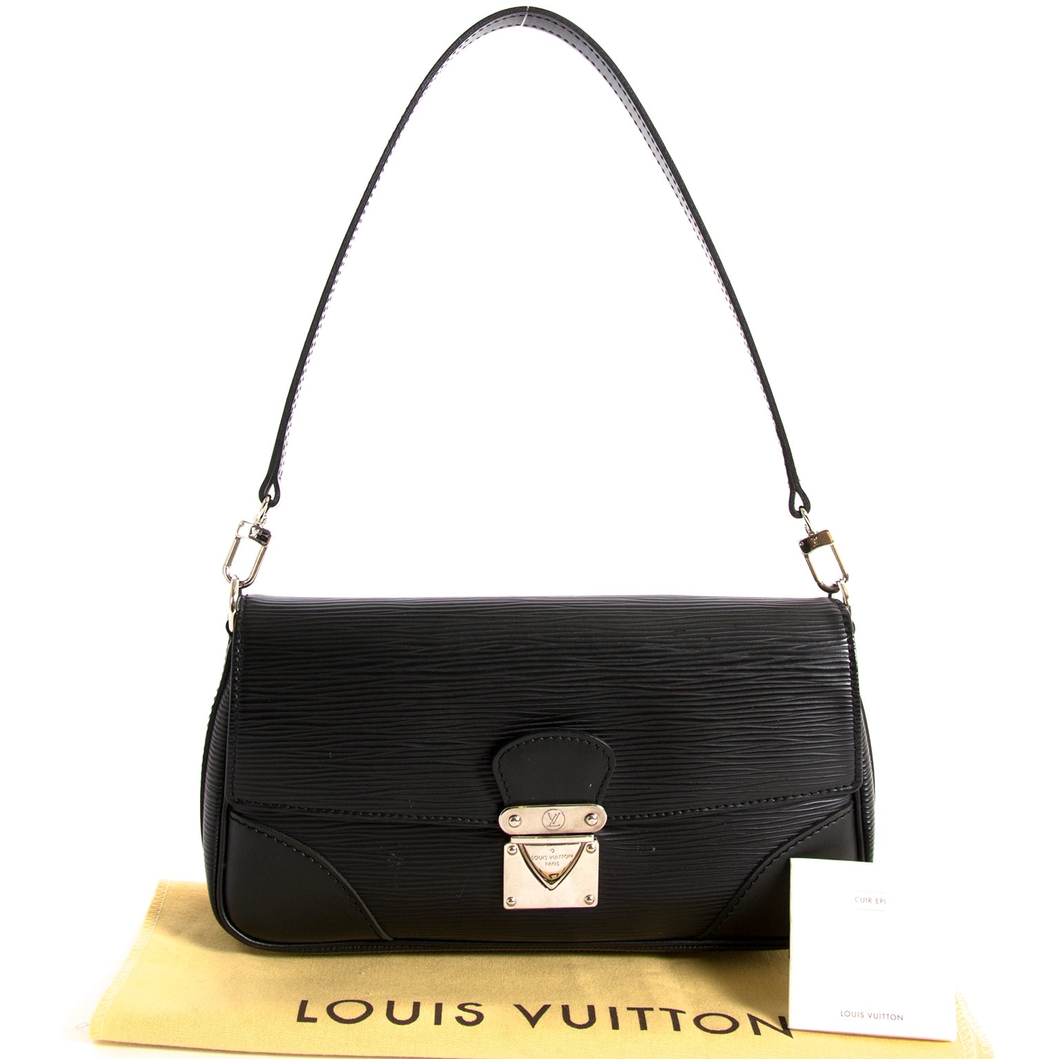 Louis Vuitton Kleine Zwarte Epi Leren Schoudertas