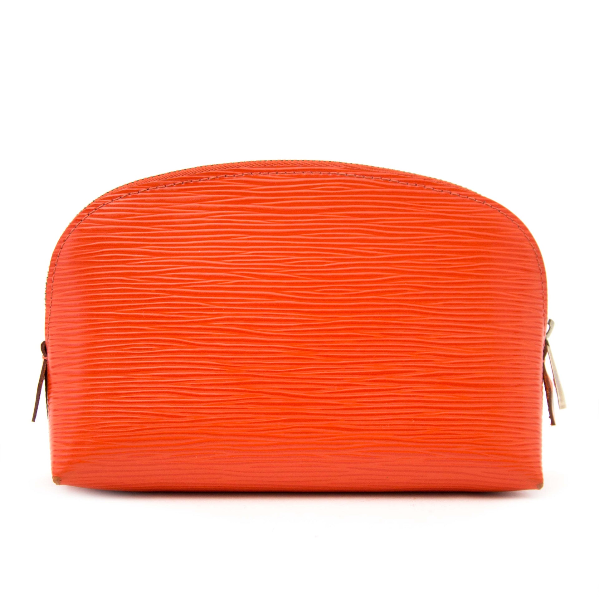 Are you looking for an authentic designer Louis Vuitton Orange Epi Leather Cosmetics Pouch