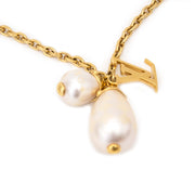 Are you interested in an authentic Louis Vuitton Gold-Toned Damier Pearl Drop Necklace ?