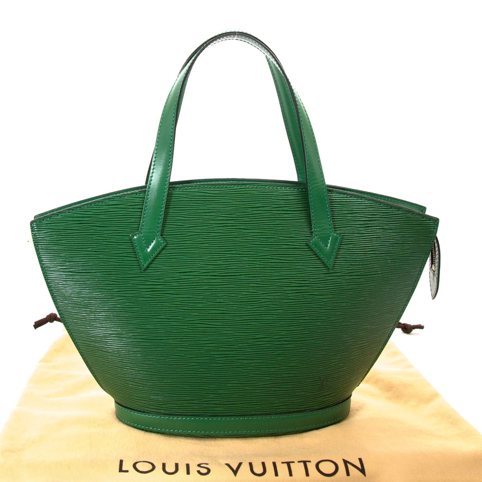 Sac Louis Vuitton Saint Jacques en cuir Épi vert