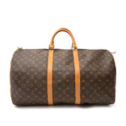 buy secondhand authentic Louis Vuitton Monogram Keepall 55 for less at Labellov, online vintage webshop.
