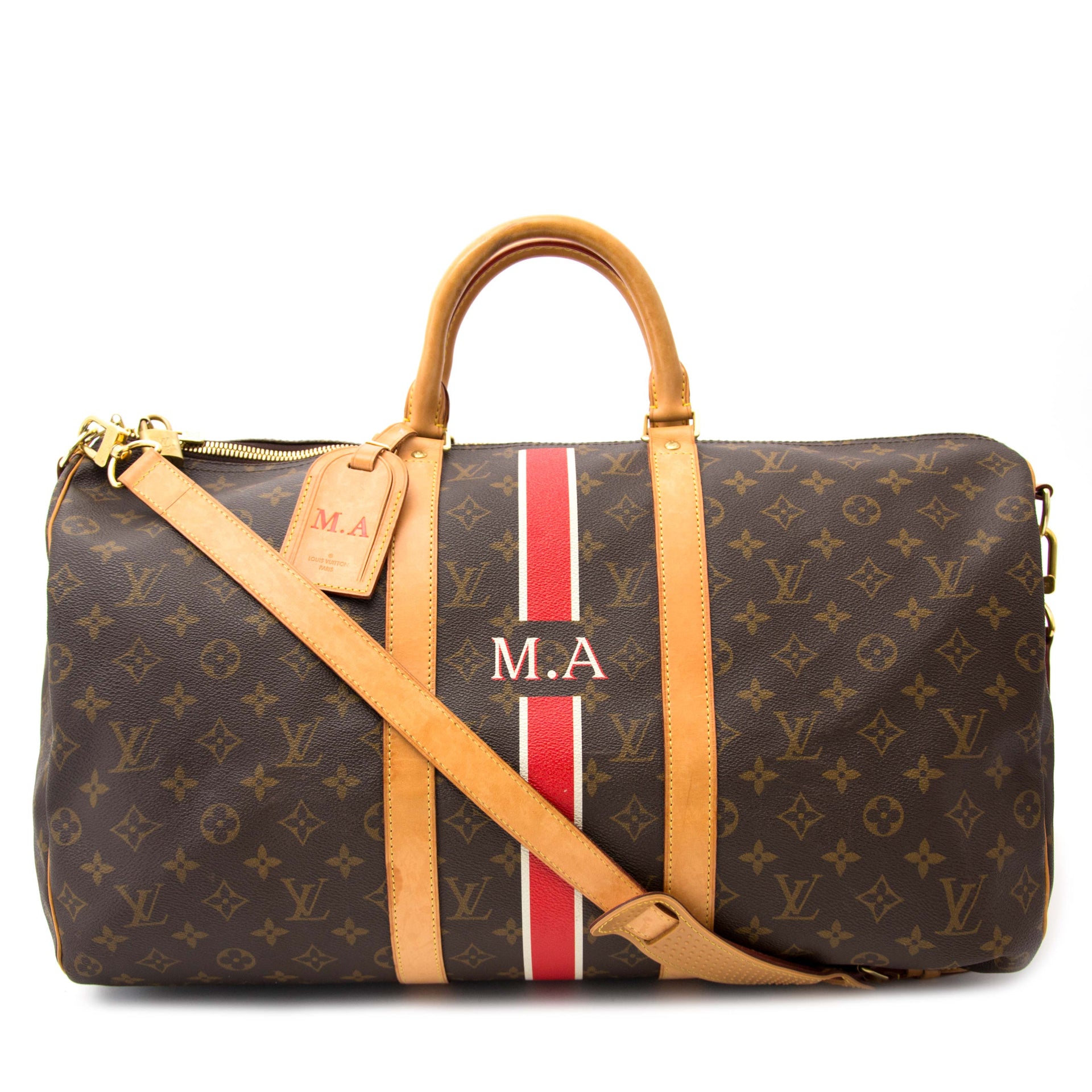 shop online secondhand luxury Louis Vuitton Personalised Keepall 50