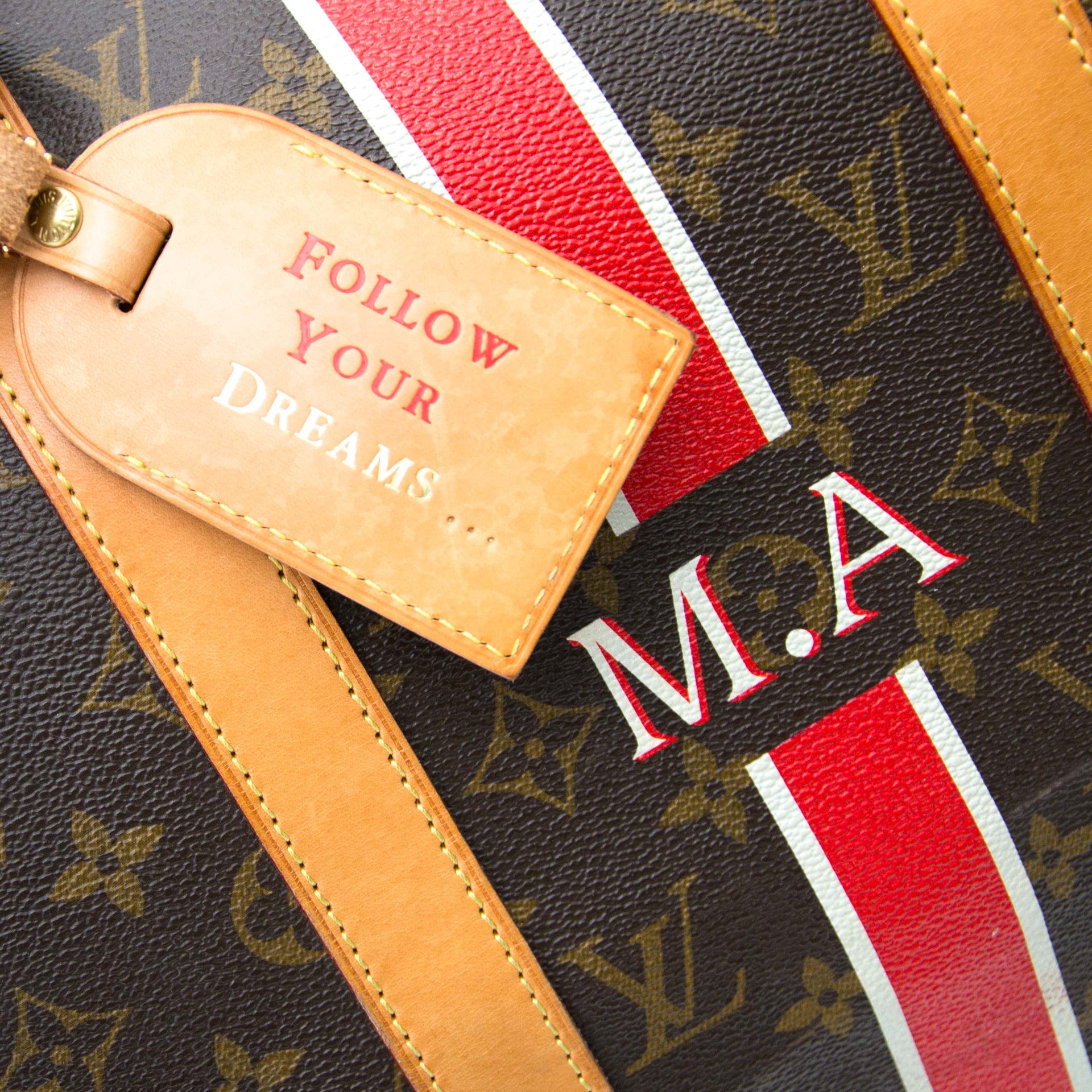 acheter en ligne pour le meilleur prix Louis Vuitton Personalised Keepall 50