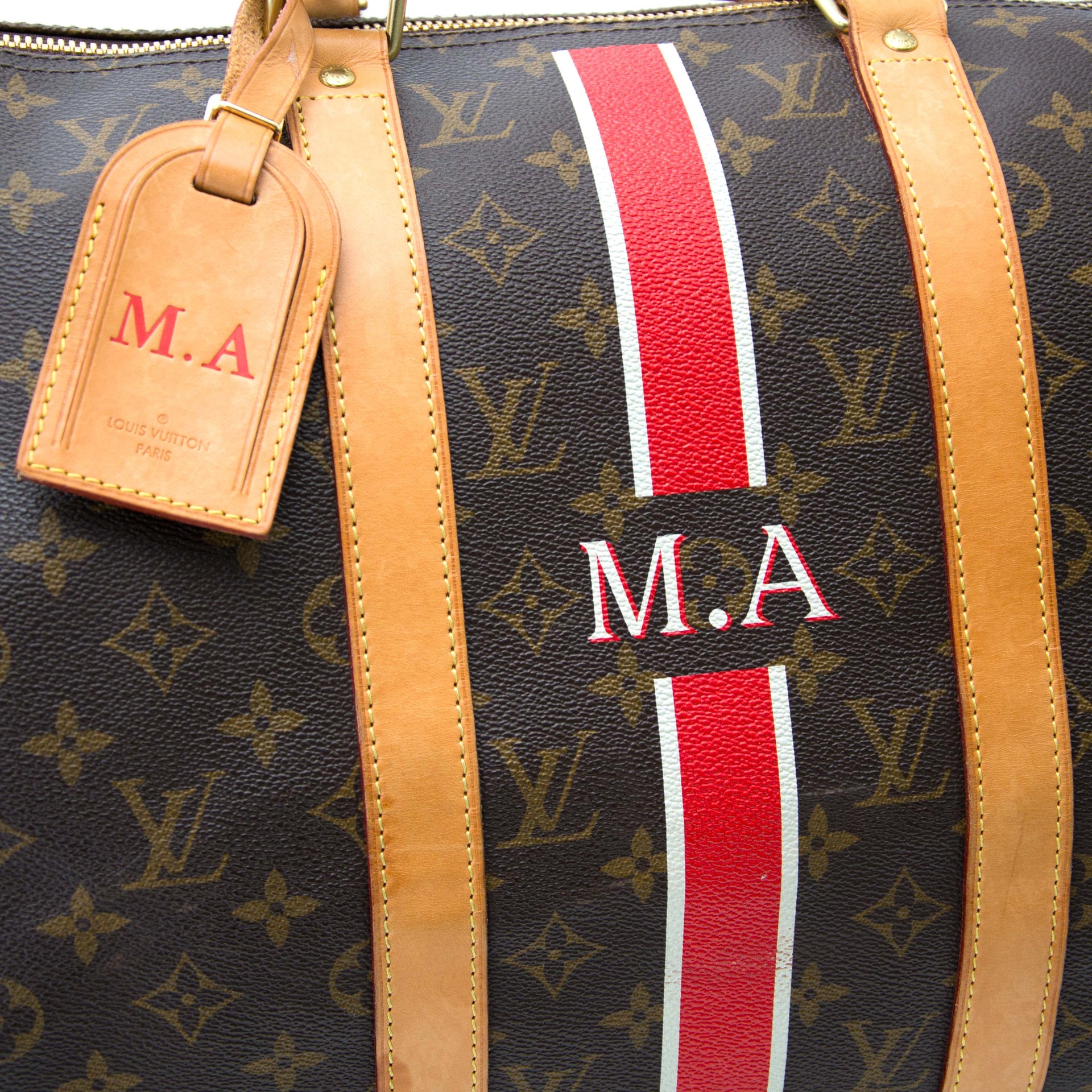 acheter en ligne pour le meilleur prix Louis Vuitton Personalised Keepall 50