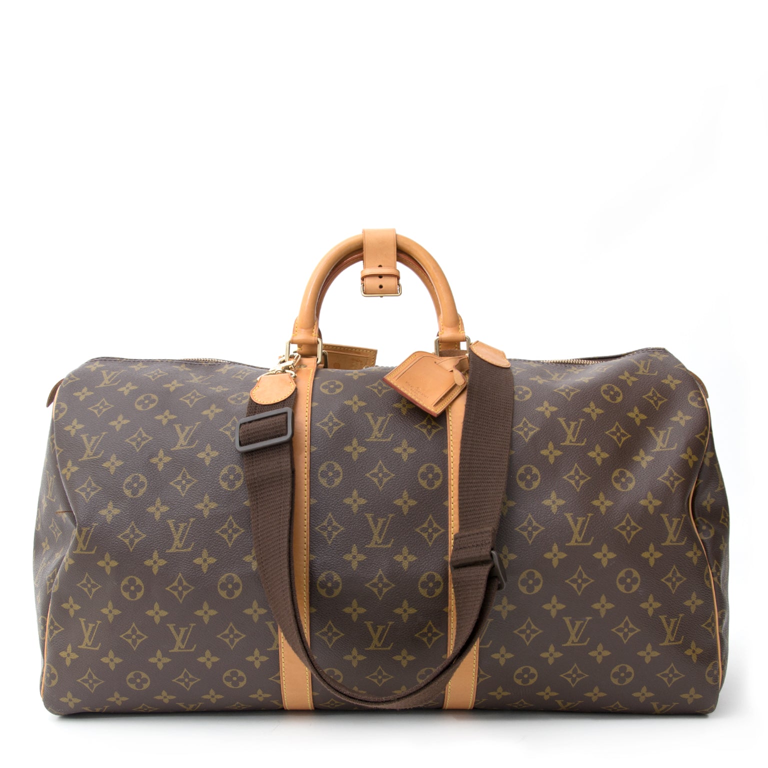 Koop veilig online tweedehands An icon since the appearance in 1930, the Keepall embodies the spirit of modern travel. The bag fit a week's wardrobe into the generously sized Keepall 55cm . Monogram canvas and a double brass zipper. A great companion whe