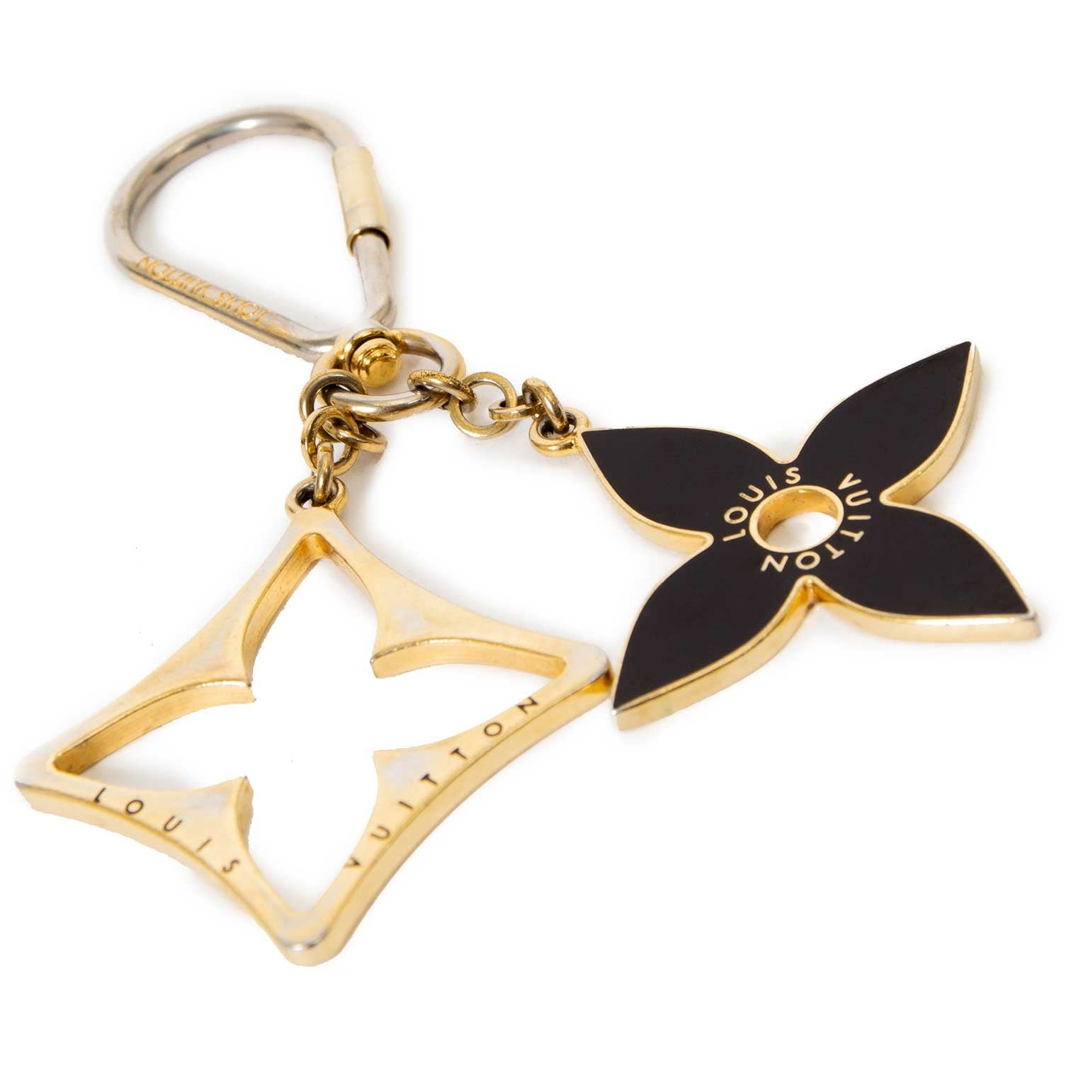 Louis Vuitton Brown And Gold Puzzle Keychain