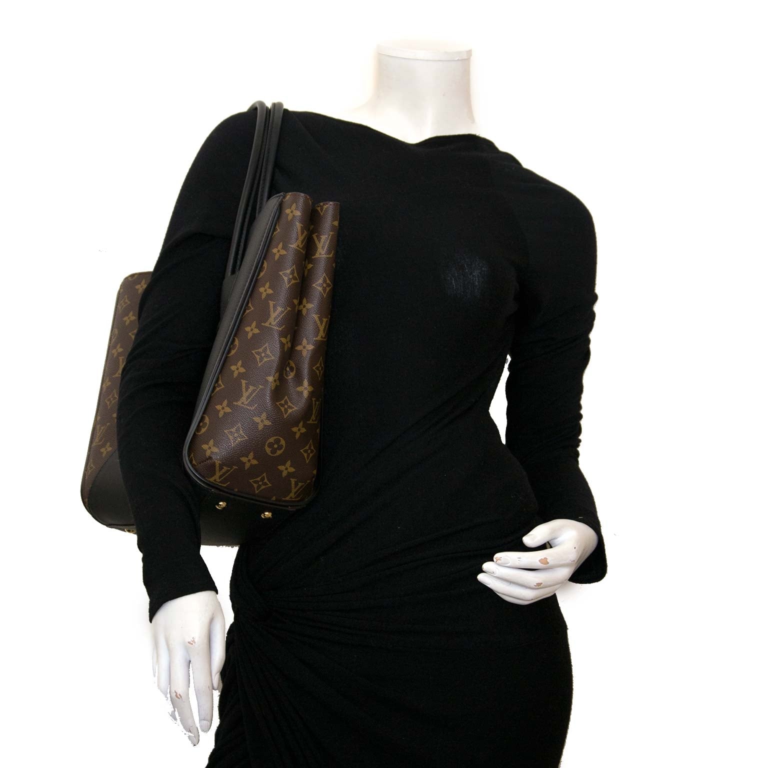 louis vuitton kimono monogram brown & black tote now for sale at labellov vintage fashion webshop belgium