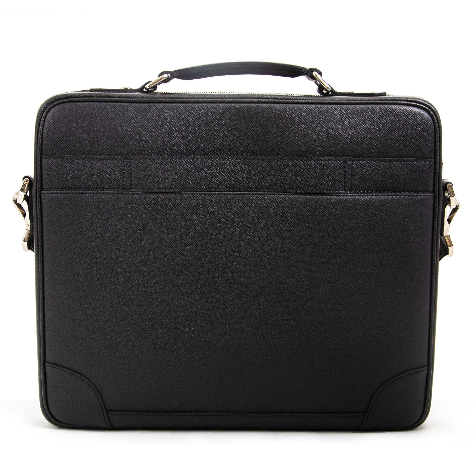 louis vuitton black taiga leather odessa computer case bag now for sale at labellov vintage fashion webshop belgium