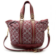 Te koop in Antwerpen: Louis Vuitton Limited Edition Bordeaux Jacquard Monogram Fabric Aviator Bag