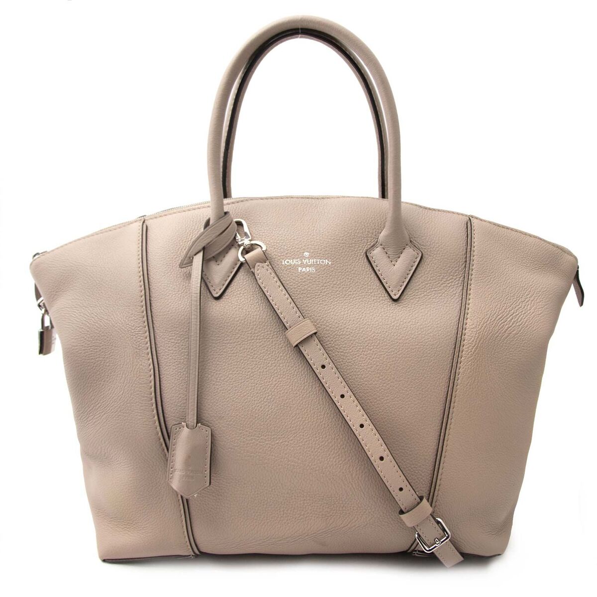 Buy an authentic secondhand Louis Vuitton Galet Veau Cashemire Soft Lockit MM at the right price at LabelLOV vintage webshop. Safe and secure online shopping.