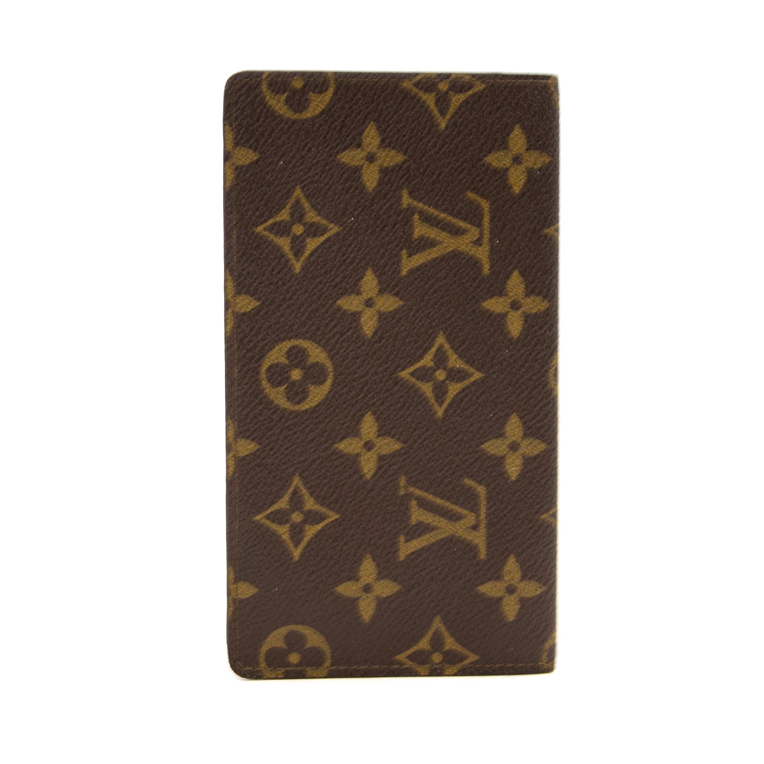 Buy now safe and secure a real Louis Vuitton Monogram checkbook cover on www.labellov.com at the best price.