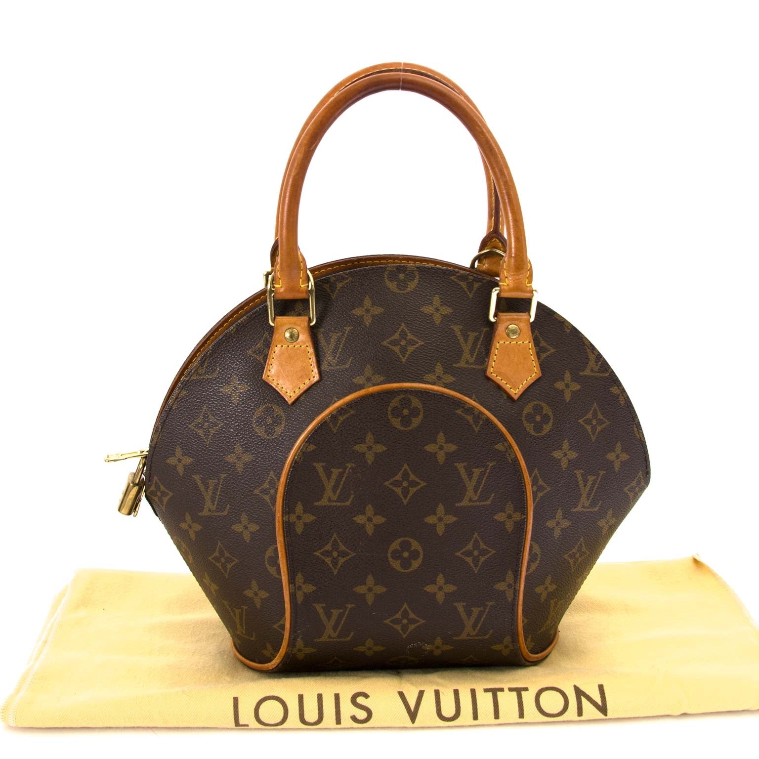 Louis Vuitton Ellipse Monogram Top Handle Bag now for sale at labellov vintage fashion webshop belgium