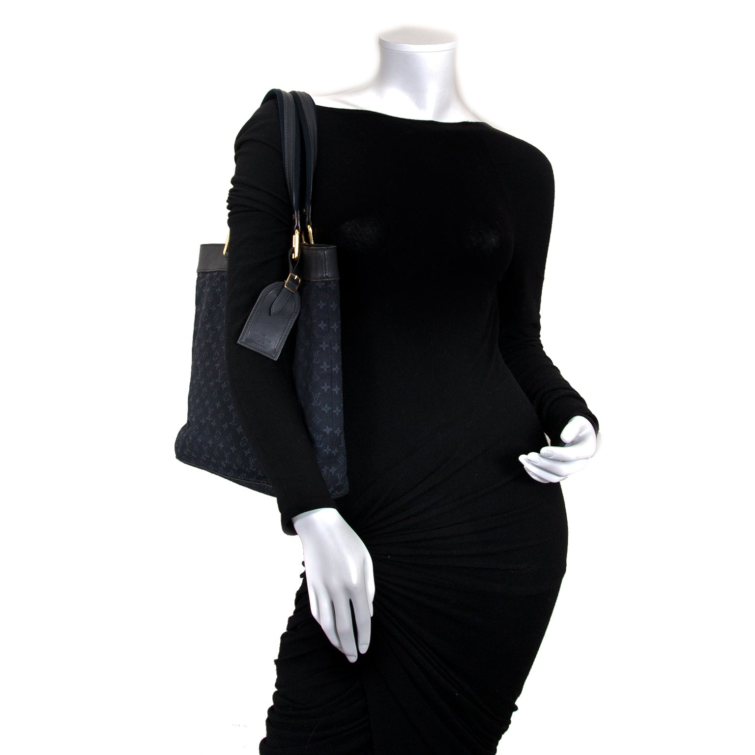 louis vuitton navy monogram lin lucille gm bag now for sale at labellov vintage fashion webshop belgium