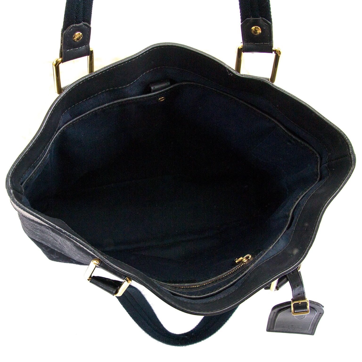 louis vuitton navy monogram lin lucille gm bag now for sale at labellov vintage fashion webshop belgium