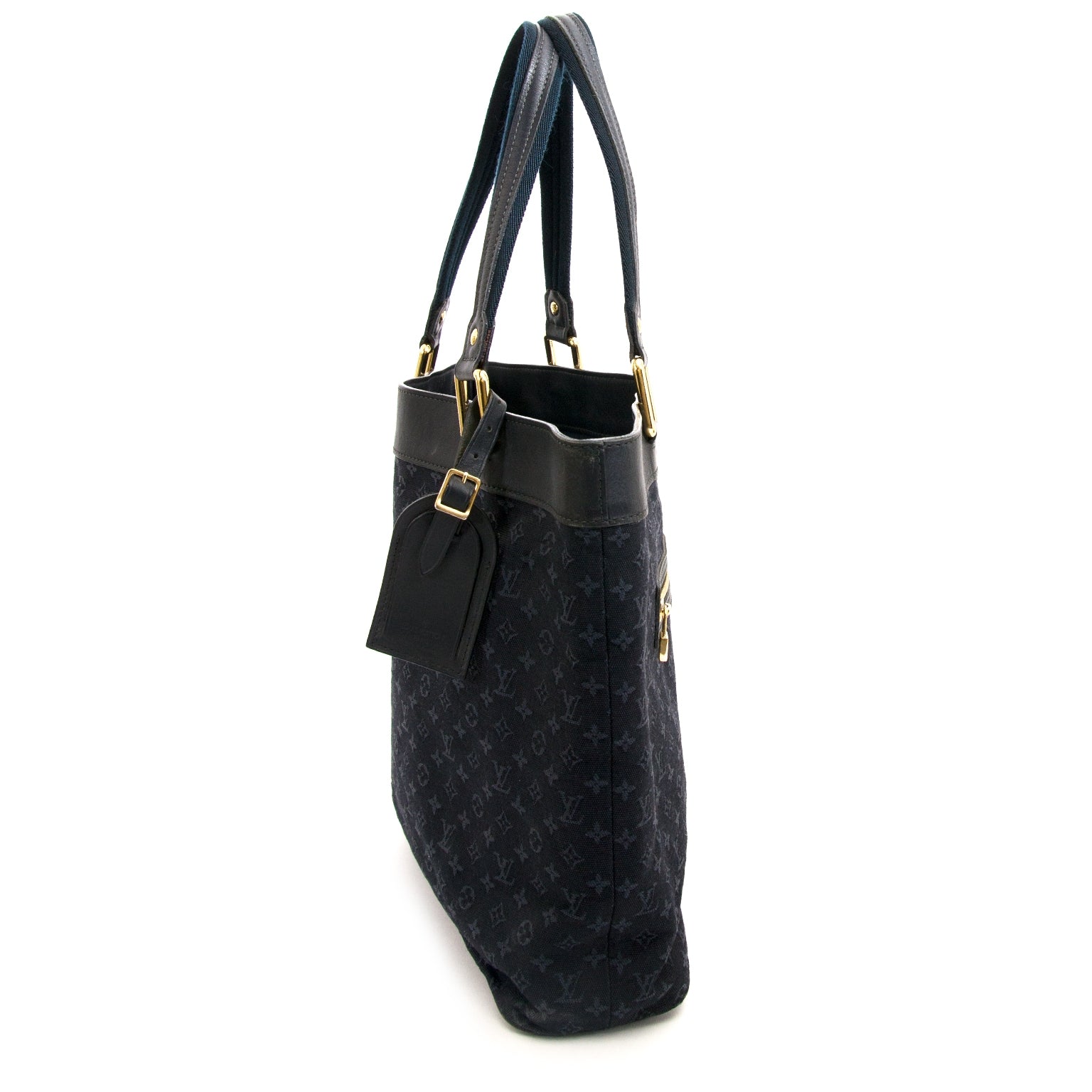 louis vuitton navy monogram lin lucille gm bag now for sale at labellov vintage fashion webshop belgium