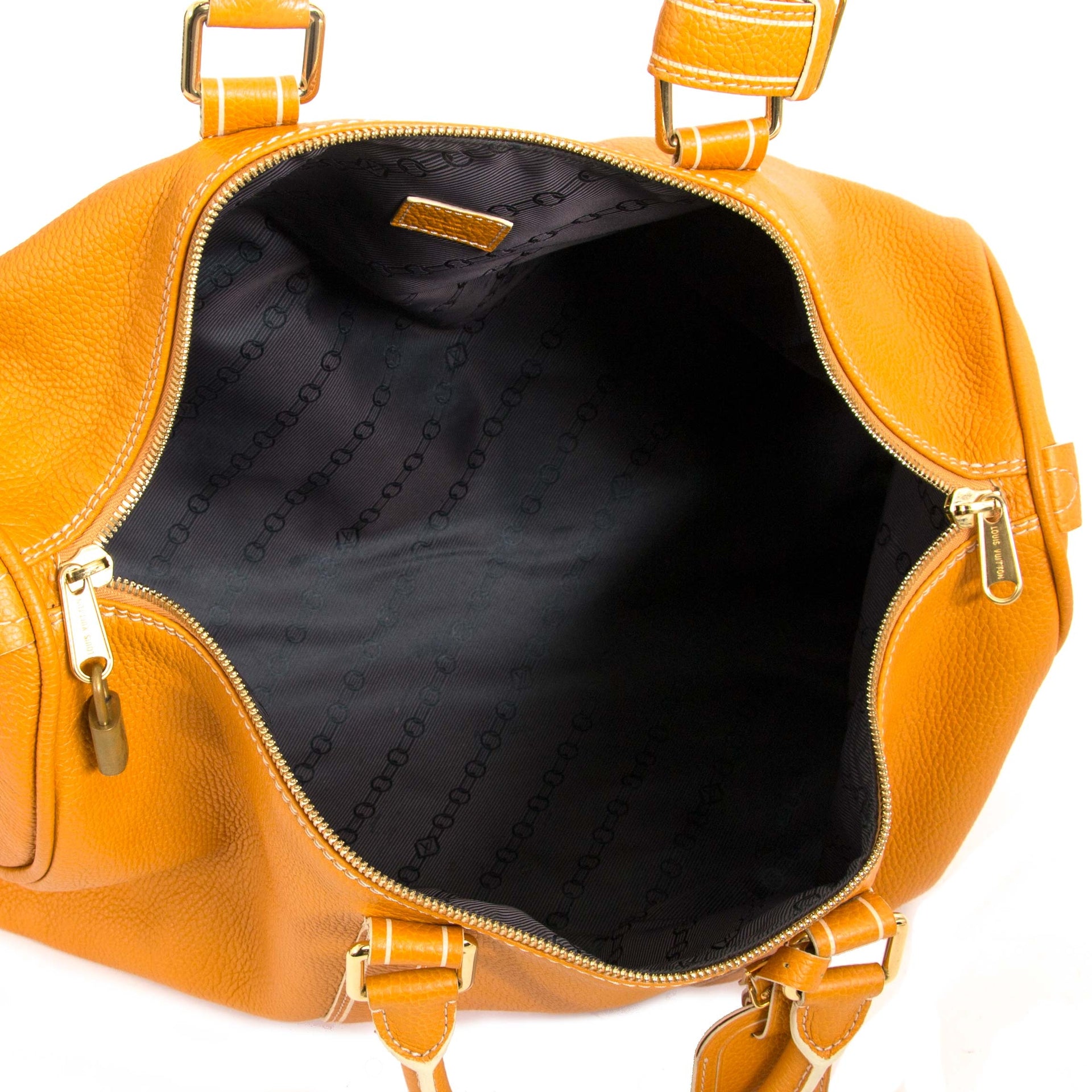 shop safe online your secondhand Louis Vuitton Keepall Tobago Yellow Runway Travel Bag