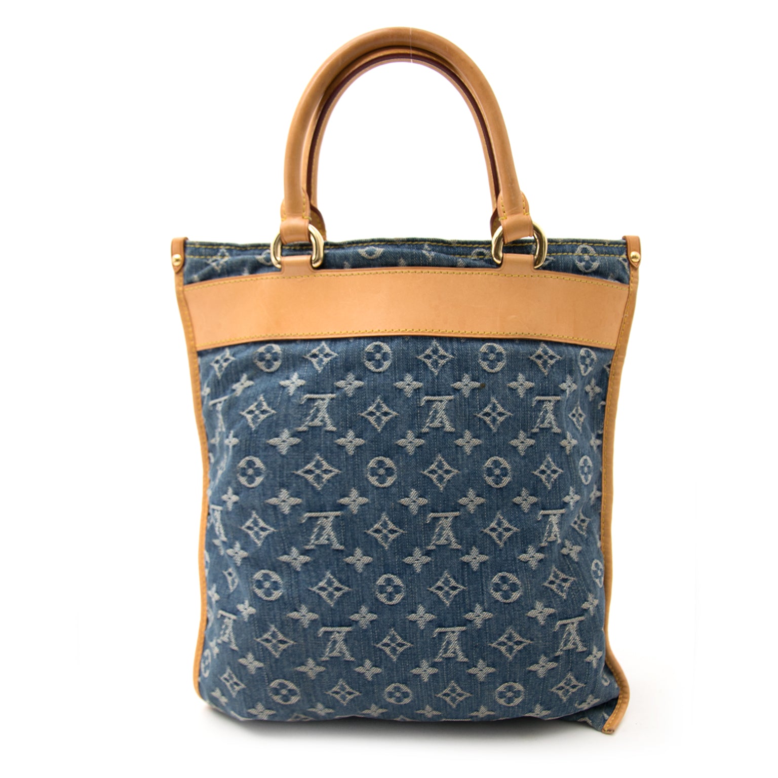 Koop authentieke Louis Vuitton Denim Tote at Labellov.com