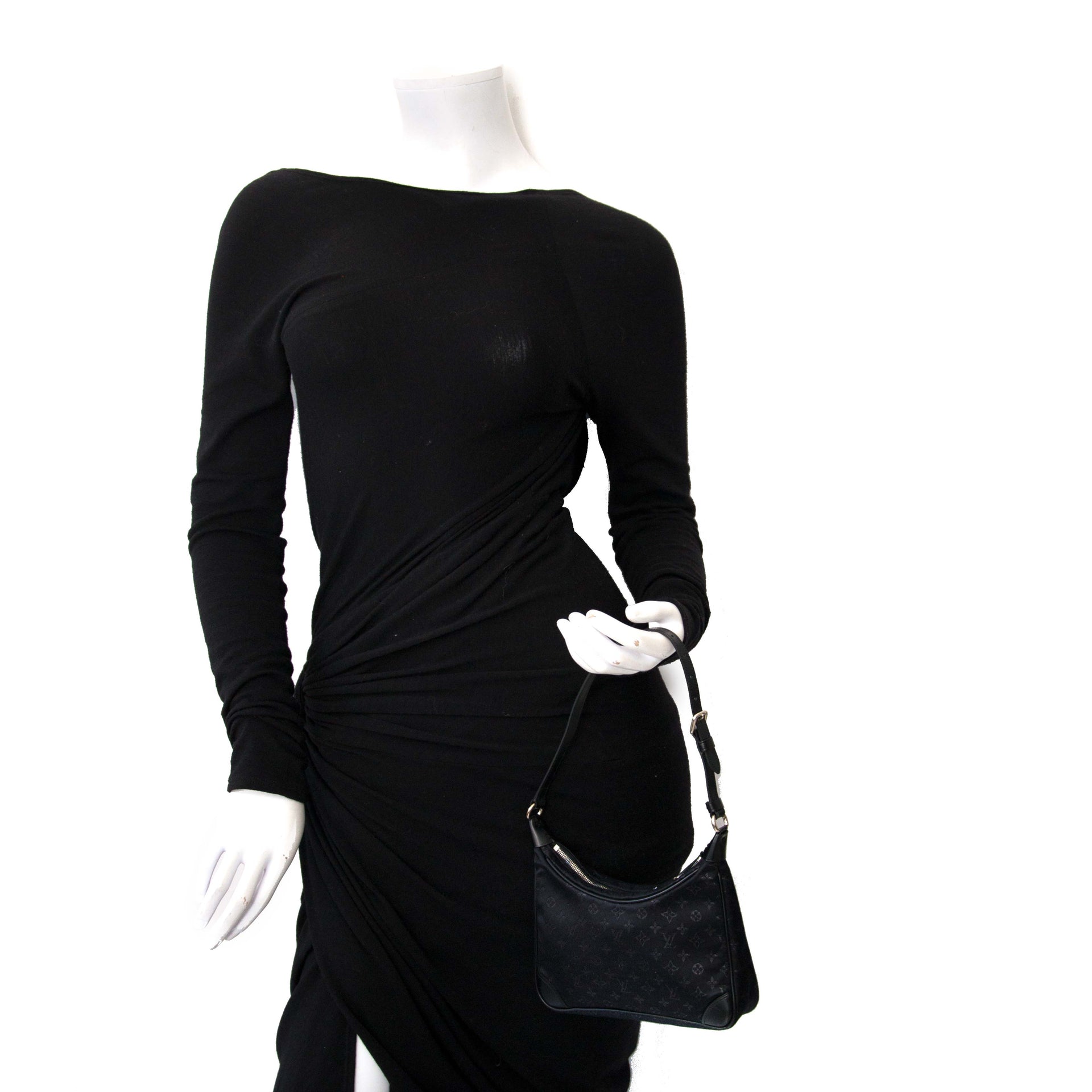 Are you looking for an authentic Louis Vuitton Monogram Black Satin Mini Boulogne ?