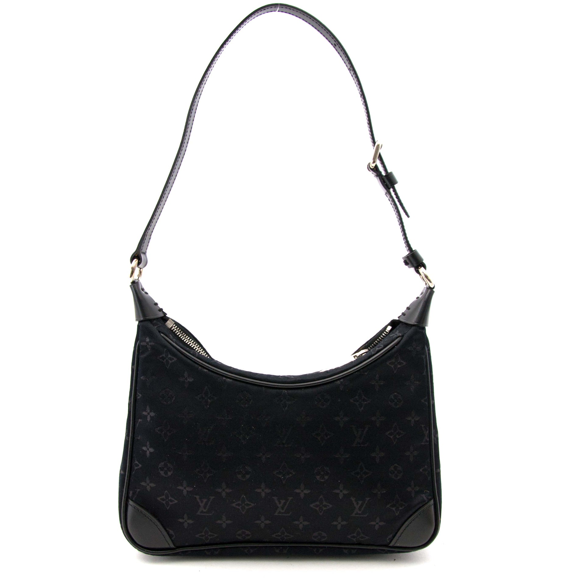 Louis Vuitton Monogram Black Satin Mini Boulogne available for the best price
